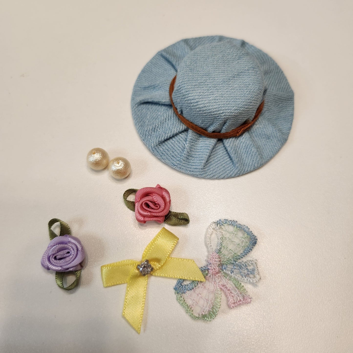 Recycled Denim Mini Hat Hairclip