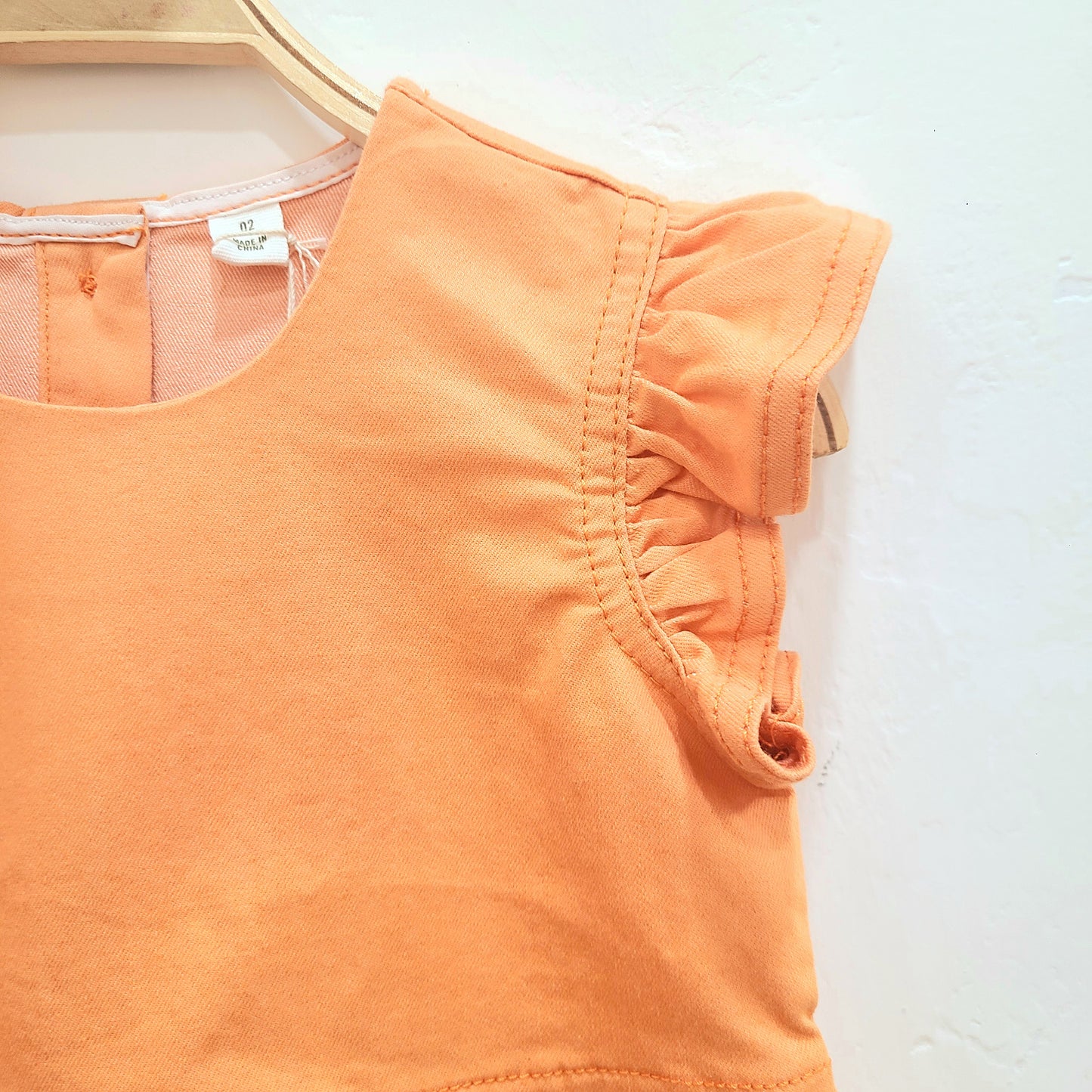 Ruffle Top Dress Orange