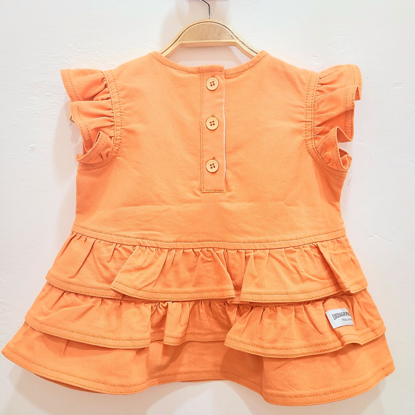 Ruffle Top Dress Orange