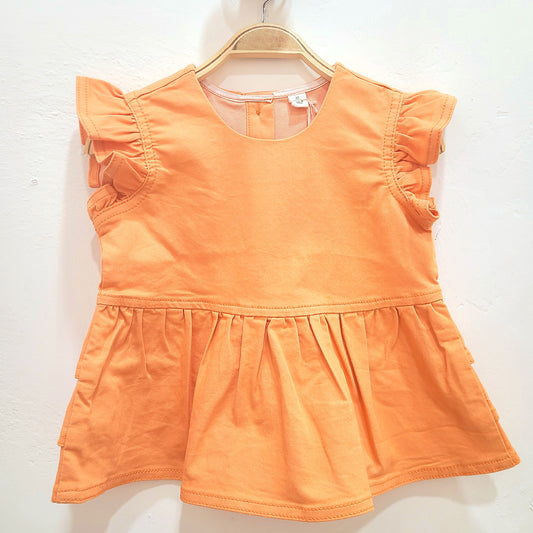 Ruffle Top Dress Orange