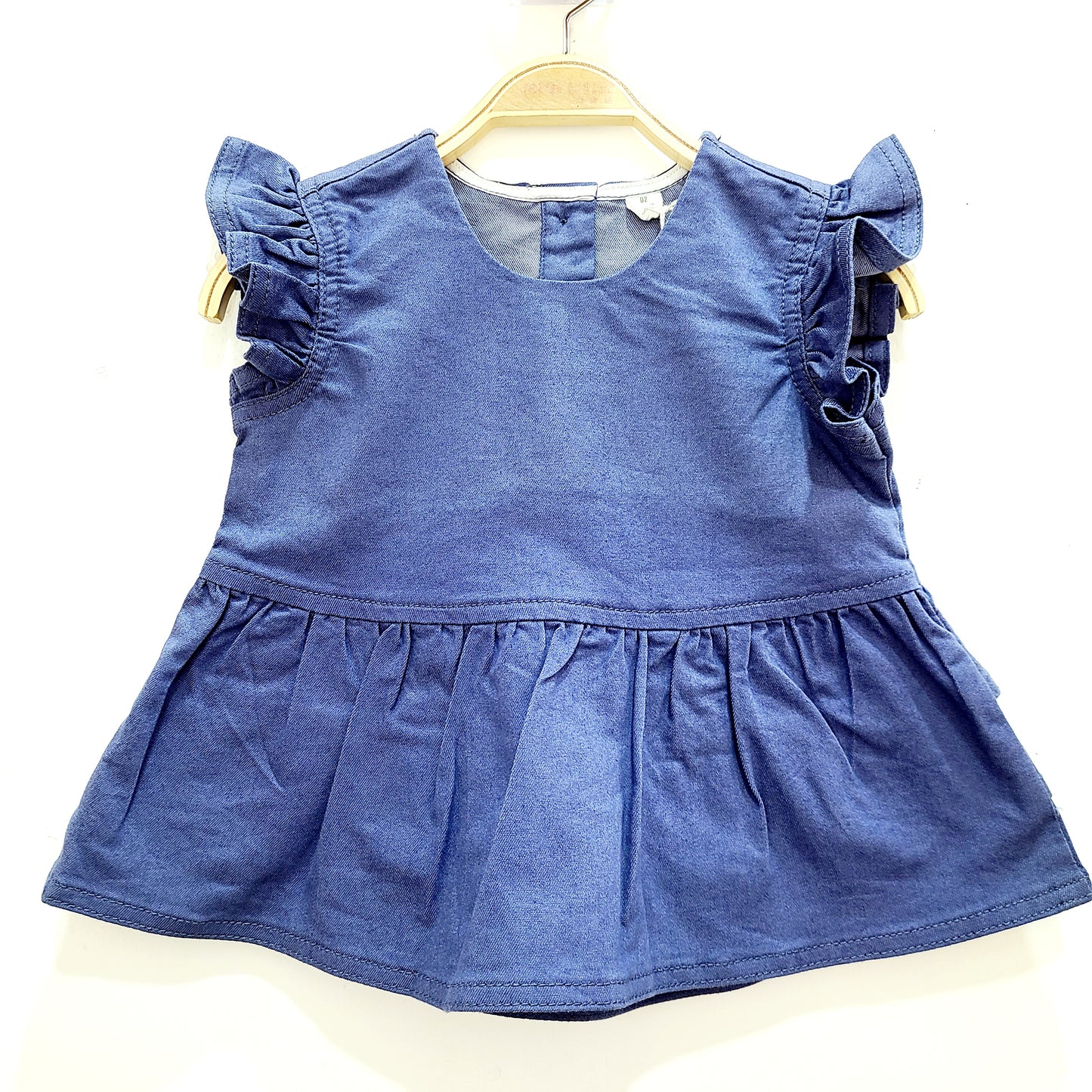 Ruffle Top Dress Bright Navy Blue