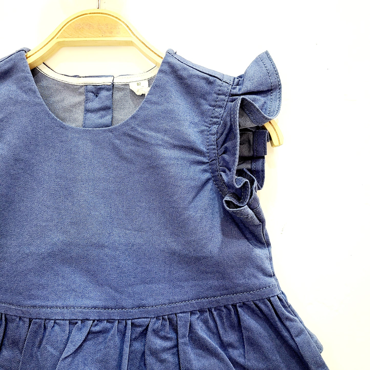 Ruffle Top Dress Bright Navy Blue